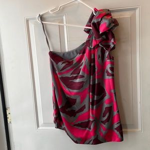 Gray and pink size small Seven for all Mankind one shoulder top.